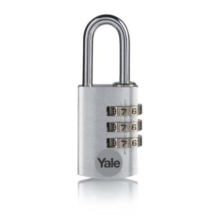CANDADO COMBIN. ALUM. 30MM. PLATA YE3CB/28/126/S