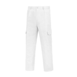 PANTALON CON GOMA MULTIBOLSILLOS TERGAL BLANCO 48
