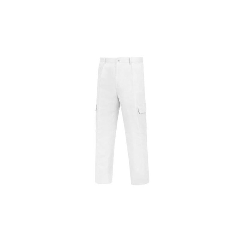 PANTALON CON GOMA MULTIBOLSILLOS TERGAL BLANCO 58