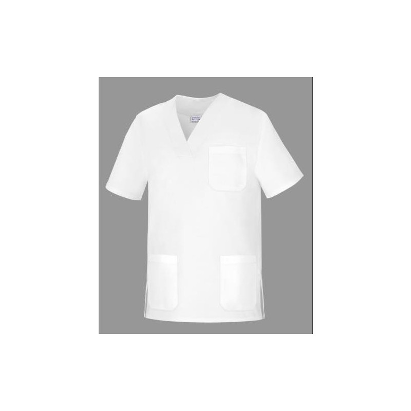 CHAQUETA CON PICO MANGA CORTA BLANCA CPU91- 2