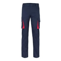 PANTALON STRETCH BICOLOR AZUL/ROJO T. 40 103024S