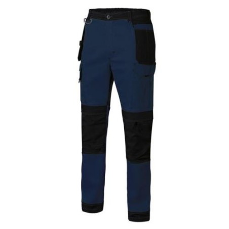 PANTALON CANVAS STRETCH AZUL MAR./NEGRO T- M