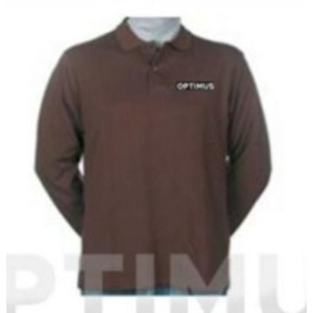 POLO MANGA LARGA OPTIMUS MARRON M