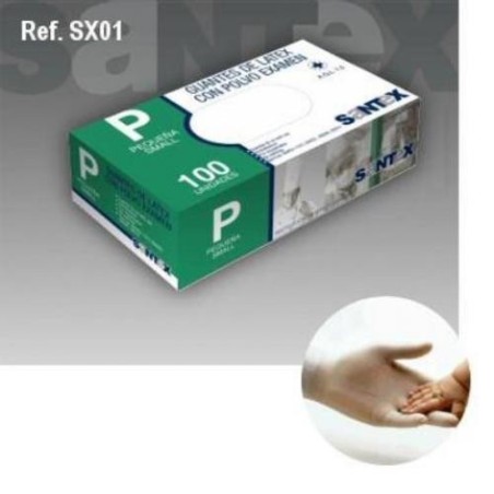GUANTE LATEX 100 UNIDADES TALLA G SX01