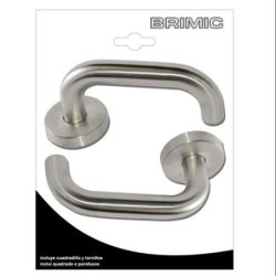JGO.MANILLA ROSETA TIRADOR U INOX (BL.) 17004