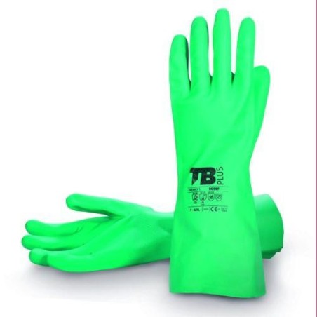 GUANTE SIN SOPORTE NITRILO 9009F QUIMICO VERDE 7