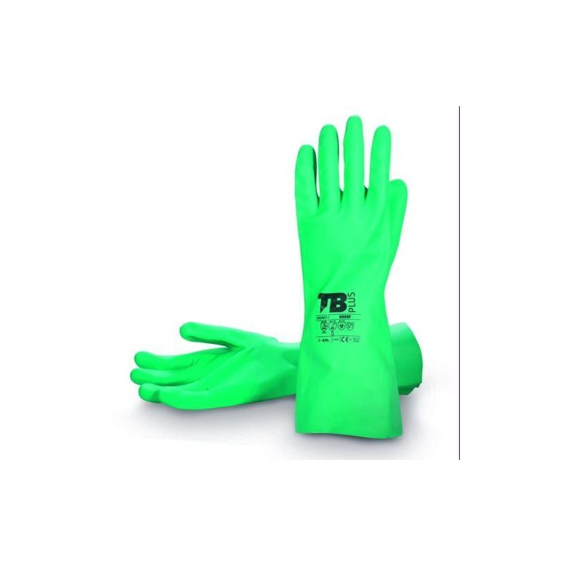 GUANTE SIN SOPORTE NITRILO 9009F QUIMICO VERDE 8