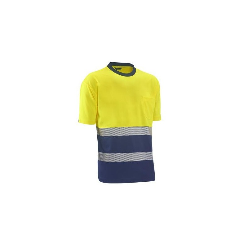 CAMISETA ALTA VISIBILIDAD LONDON AMAR/AZUL T.XL