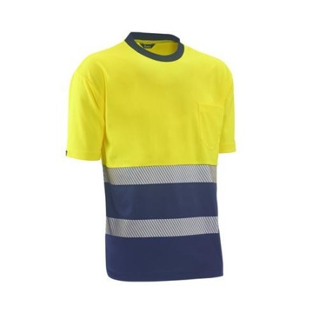 CAMISETA ALTA VISIBILIDAD LONDON AMAR/AZUL T.2XL
