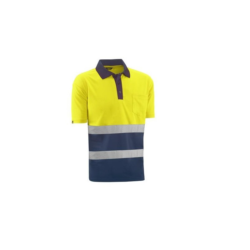POLO M/C ALTA VISIBILIDAD LONDON AMAR/MARINO T.XL