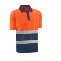 POLO M/C ALTA VISIBILIDAD LONDON NARANJ/MARINO T.M