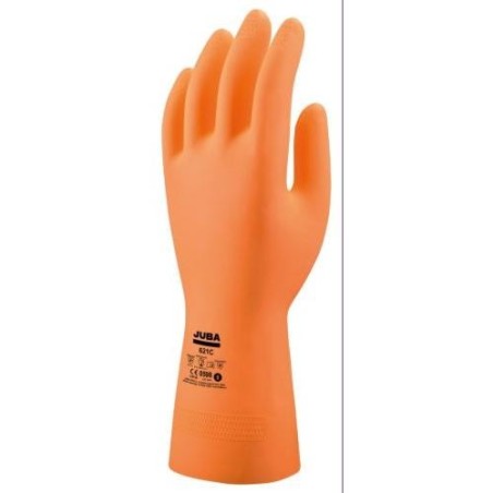 GUANTE SIN SOPORTE LATEX QUIMICO NARANJA T-8