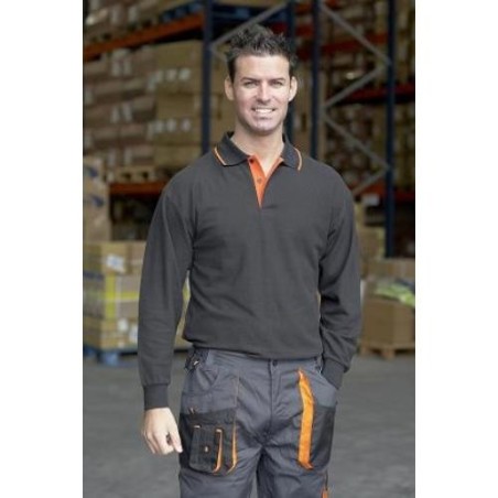 POLO TOP RANGE MANGA LARGA CON BOLSILLO 618 3XL