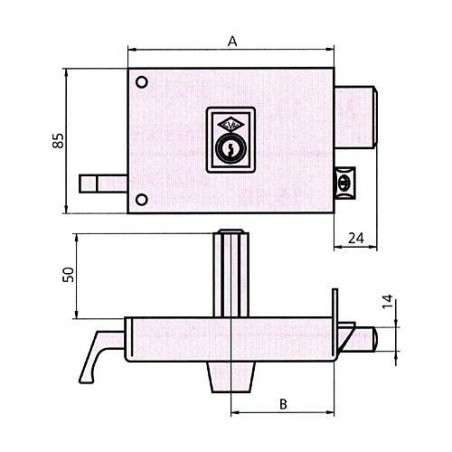 CERRADURA REVERSIBLE 1125AR 10 HE DCHA.