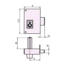 CERRADURA SOBREPONER 156C 70 DCHA. HE RD. CVL