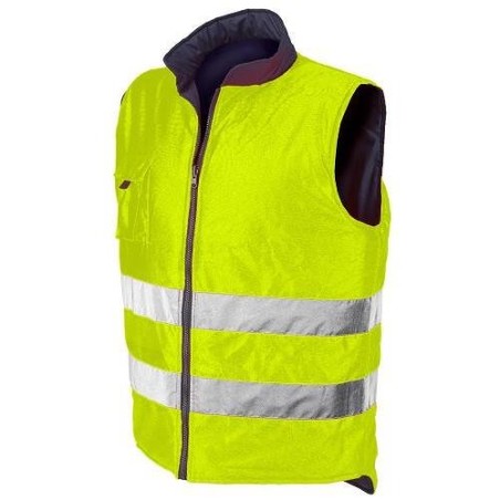 CHALECO REVERSE AZUL/AMARILLO FLUOR 4069 TALLA M