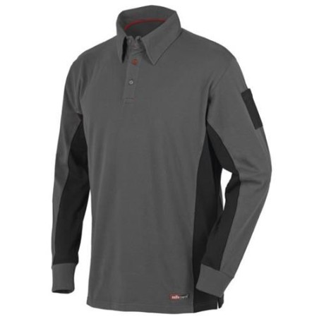 POLO STRETCH GRIS MANGA LARGA 8173 TALLA M