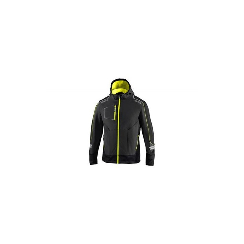 CHAQUETA TECH SOFTSHELL GRIS/AMARILLO TALLA XXL