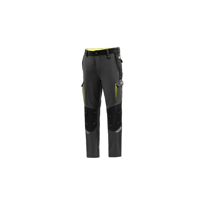 PANTALON TECH TROUSERS GRIS AMARILLO FLUOR TALLA M