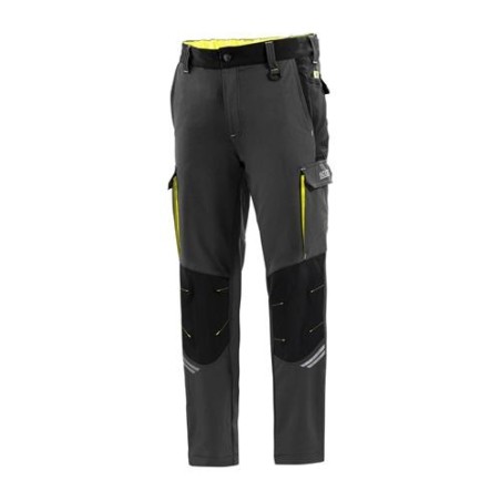 PANTALON TECH TROUSERS GRIS AMARILLO FLUOR TALLA M