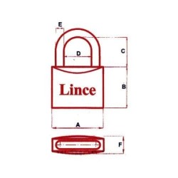 CANDADO LATON 300/20 ARCO NORMAL LL./IG. 3378
