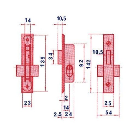 CERRADURA PUERTA METALICA 5552/14 LINCE