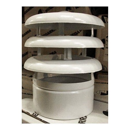 DEFLECTOR 3 AROS 125 MM. ALUMINIO BLANCO