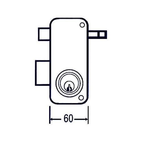 CERRADURA SOBREPONER 2556 AP 60 DCHA. MCM