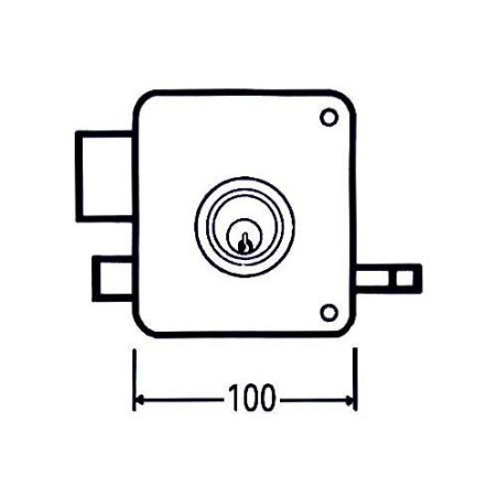 CERRADURA SOBREPONER 2525 PR 100 DCHA. MCM