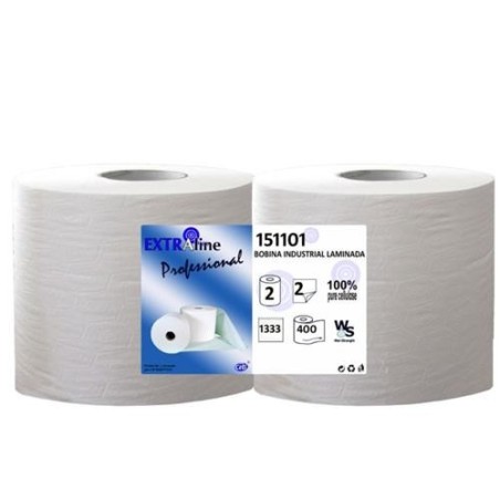 ROLLO CELULOSA INDUSTRIAL LAMINADA 2 HOJAS 400 M.