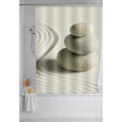 CORTINA BAÑO PIEDRAS/ARENA 180X200