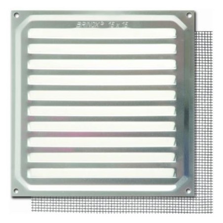 REJILLA CON MOSQUITERA 17X17 CM. ALUMINIO B73025A