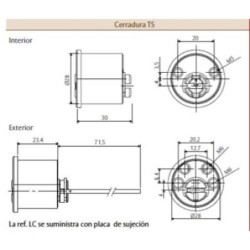 CILINDRO SEG. PARA CERRADURA TS T6TSRFLC LAT. TESA