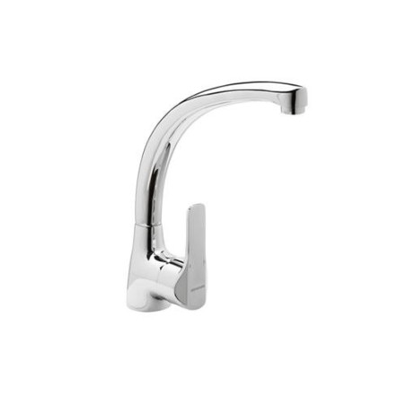 GRIFO MONOMANDO FREGADERO CAÑO FUNDIDO CROMO ANTIC