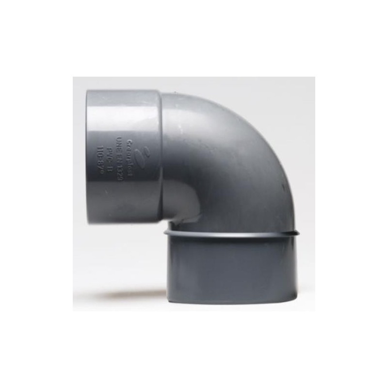 ENLACE CODO 90   MACHO HEMBRA PVC EVACUACION 50 MM