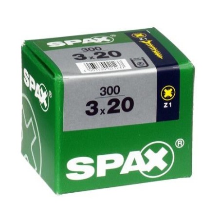 TORNILLO SPAX C/PL POZI BRICO. 3.0X20 C/300 UDS