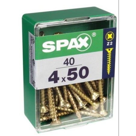 TORNILLO SPAX C/PL POZI BRICO. 4.0X50 C/40 UDS
