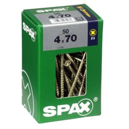 TORNILLO SPAX C/PL POZI BRICO. 4.0X70 C/50 UDS