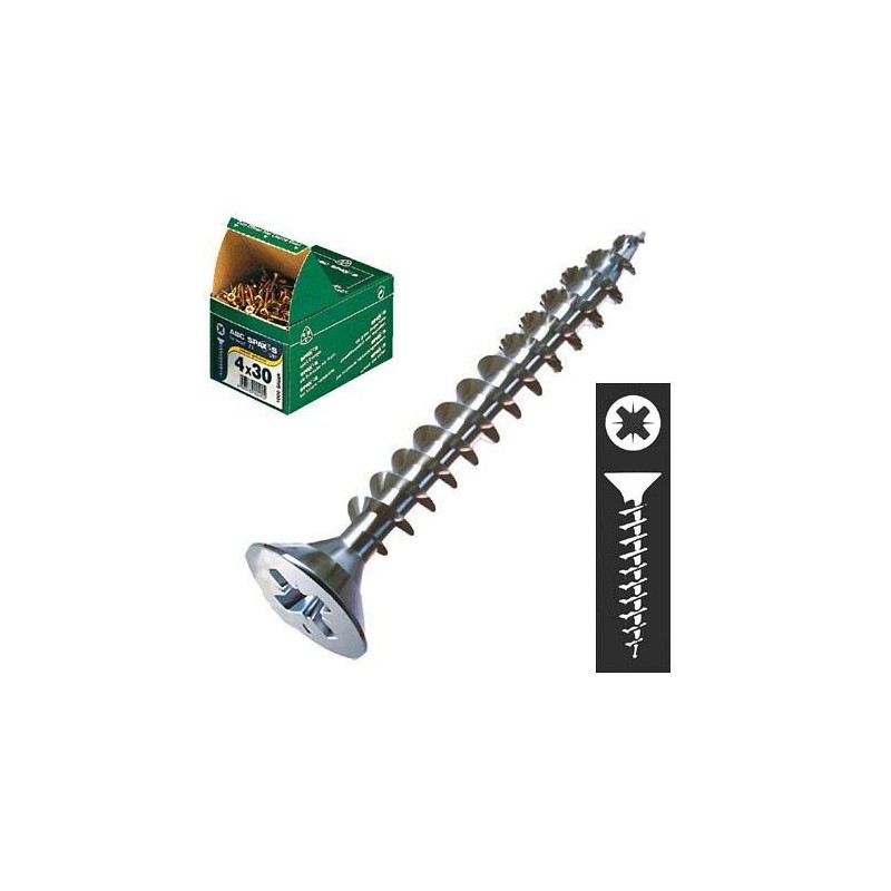 CENT. TORNILLO SPAX-S C/PL. BICROMATADO 4.0X30