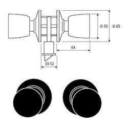 POMO SERIE 3505/UO CROMO MATE TESA