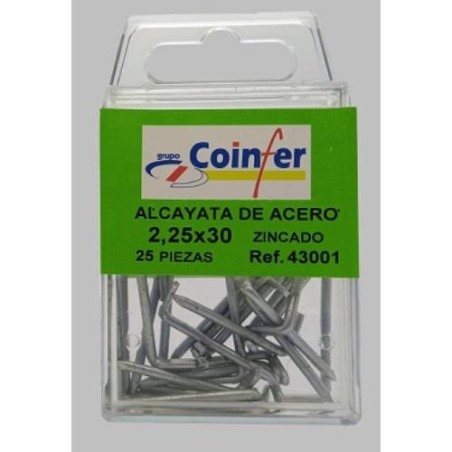 ALCAYATAS ACERO 2,25X30 CINCADO COINFER BLISTER