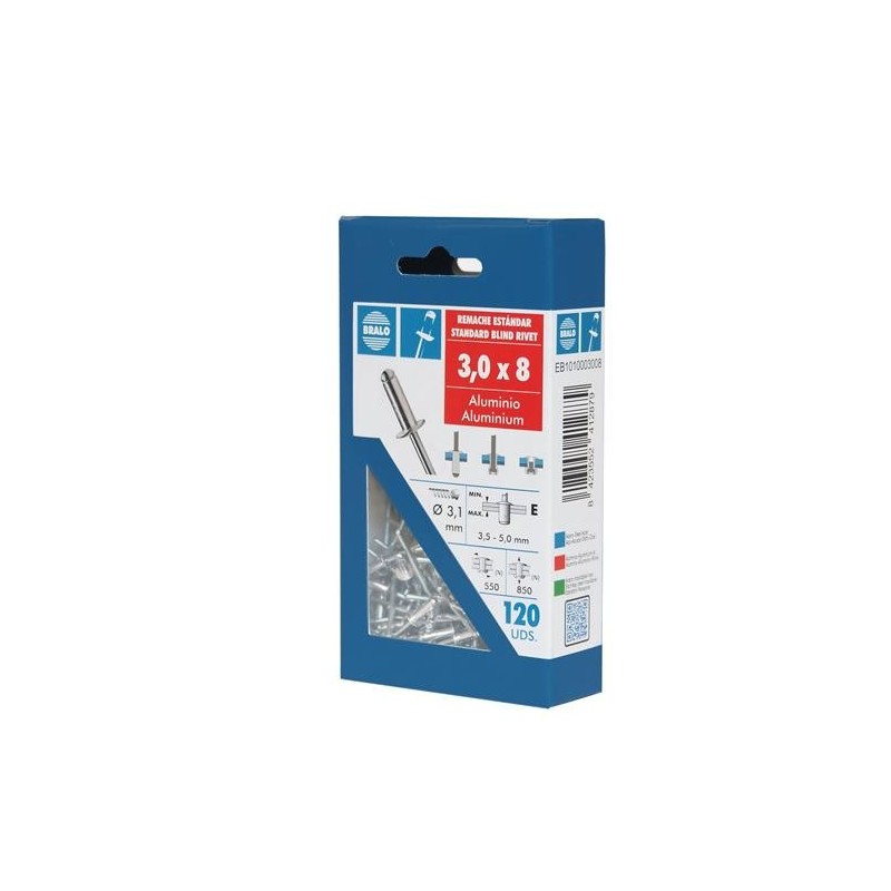 REMACHE ALUMINIO 4,8X16 ECOBLISTER (C-65)