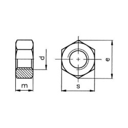 TUERCA EXAGONAL 934 INOX. A-2 10 (CENT.)