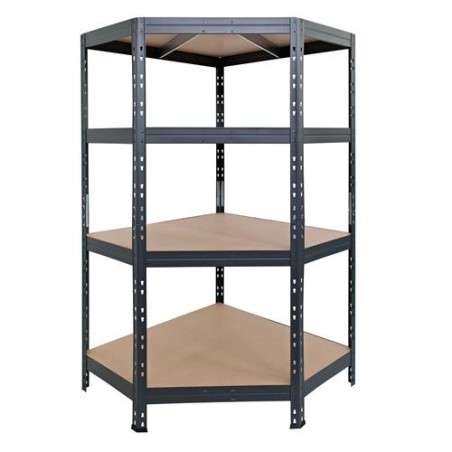 ESTANTERIA STAB250 4N 180X90X90X45 ESQUINERA NEGRO