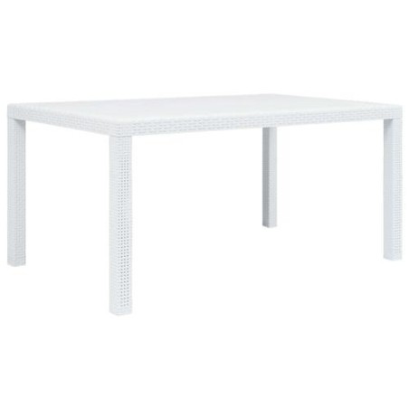 MESA ELEGANTE RATAN 150X90X72 CM BLANCO 4090-01