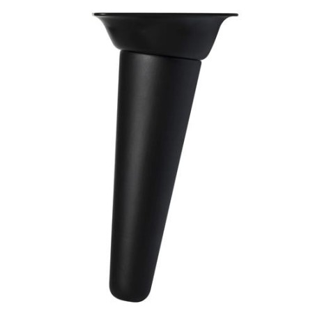 PATA CONICA INCLI.150MM NEGRA/PLATO METAL NEGRO