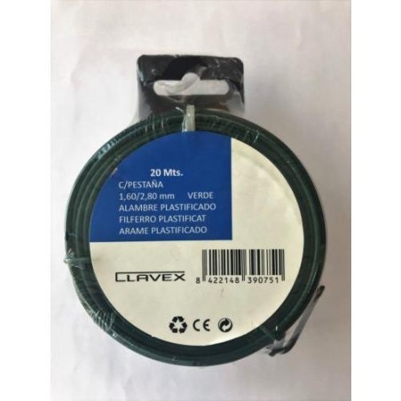 ALAMBRE PLASTIFICADO VERDE 1,6/2,8 MM X 50M. 39077