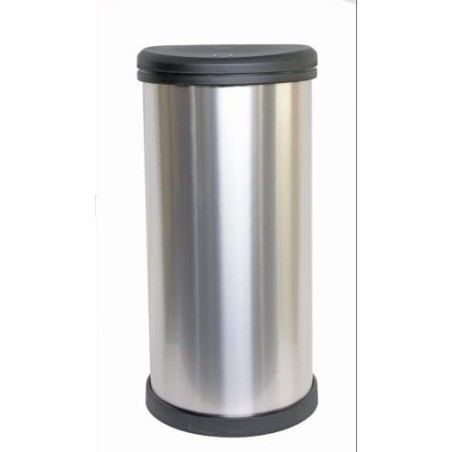 CUBO 40L IML METALIZADO CIERRE TOUCH PLATA 177729