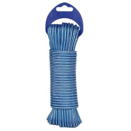 CORDON PP. ALMA TEXTURA 4MM. AZUL/BLANCO 15M.