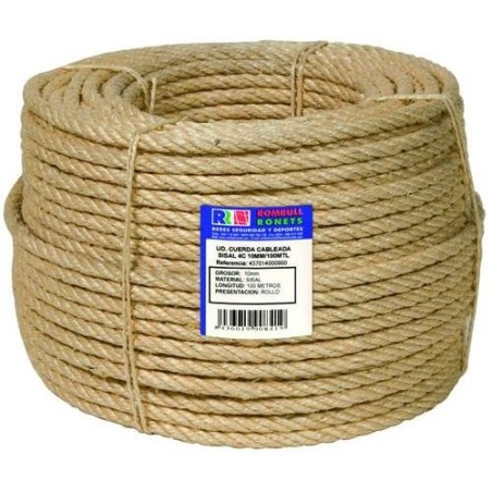 CUERDA CABLEADA SISAL 4 CABOS 16 MM. 100 M.